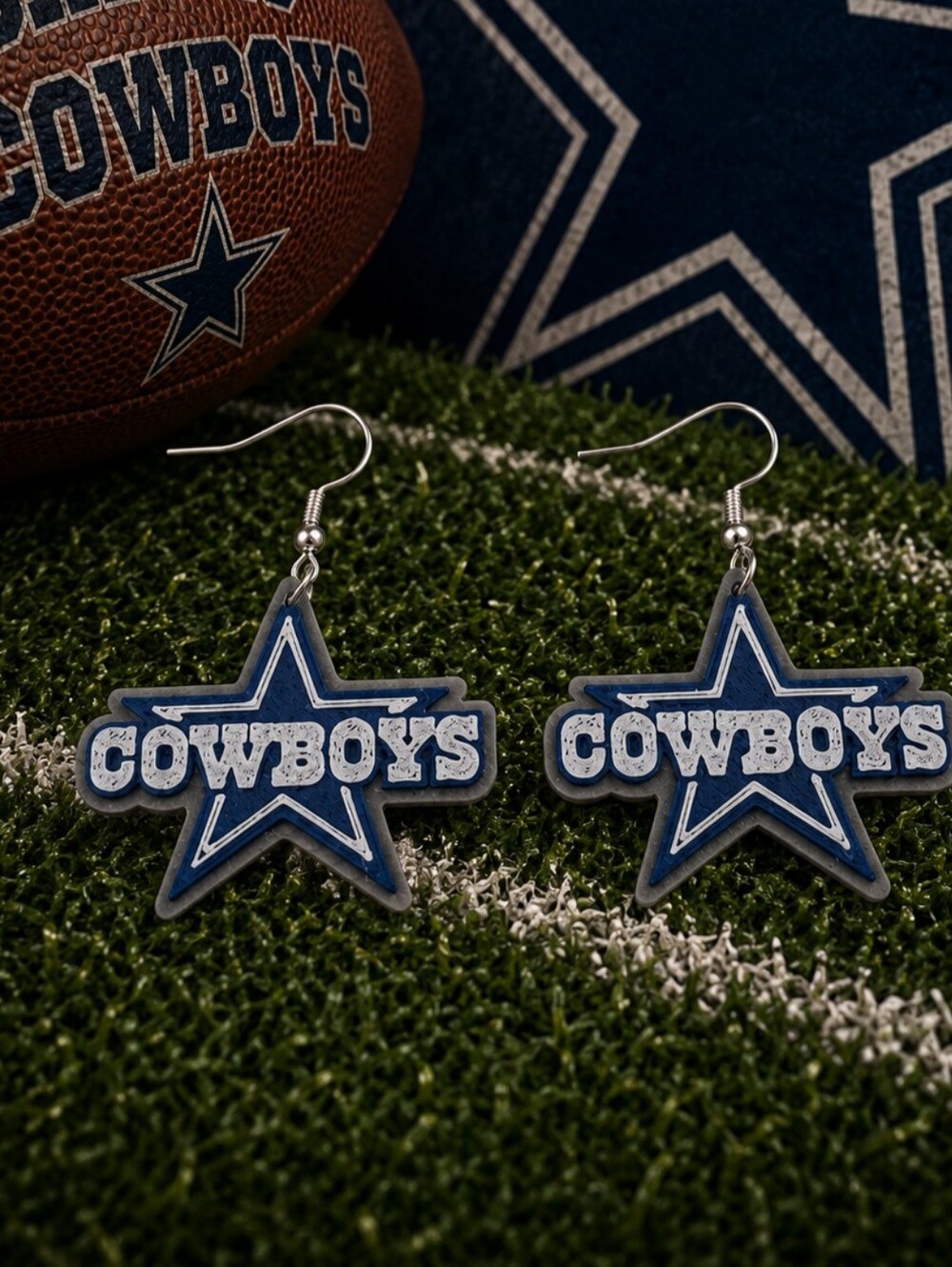Dallas Cowboys Football Earrings
